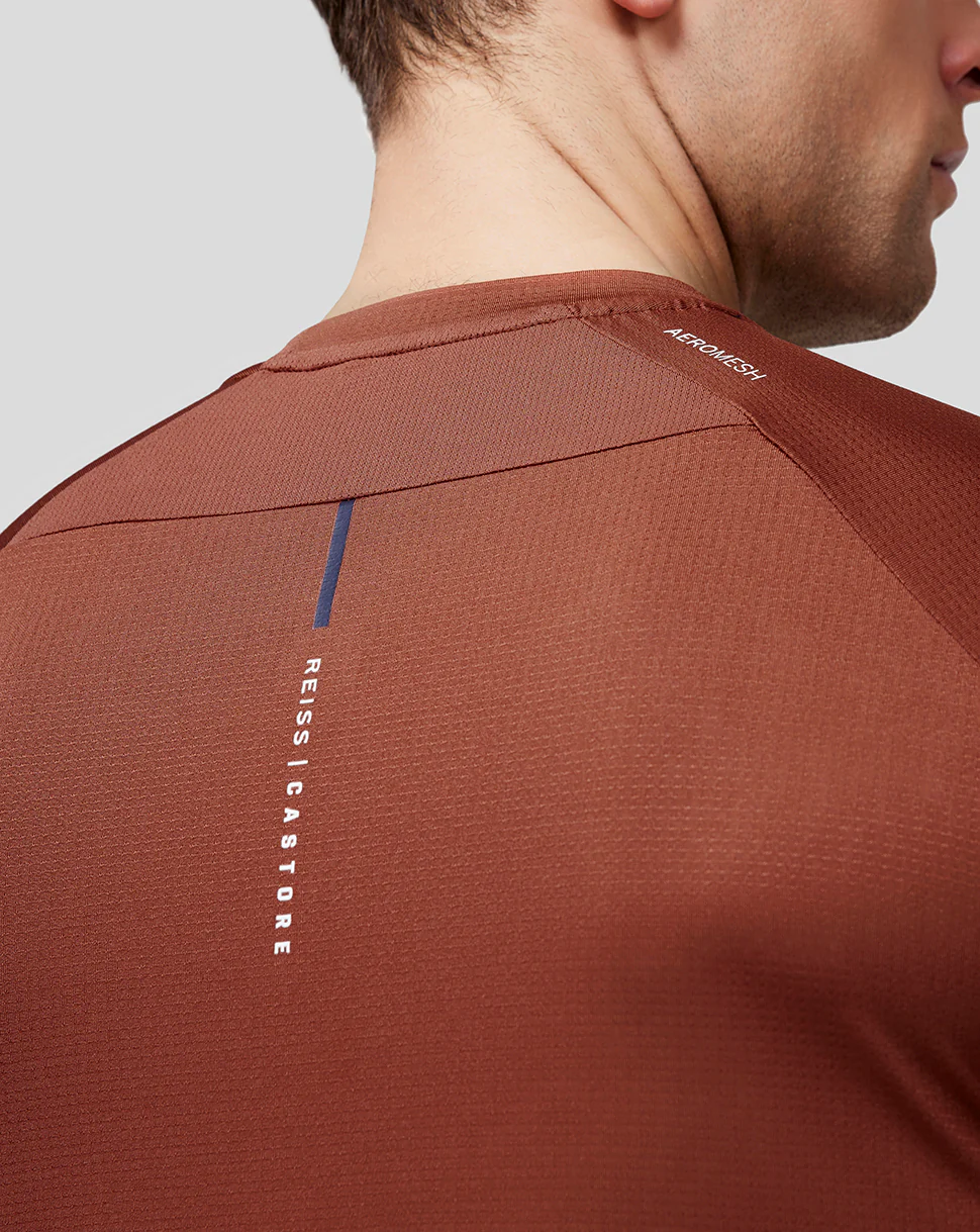 Men’s Reiss Short Sleeve Performance T-Shirt - Rust