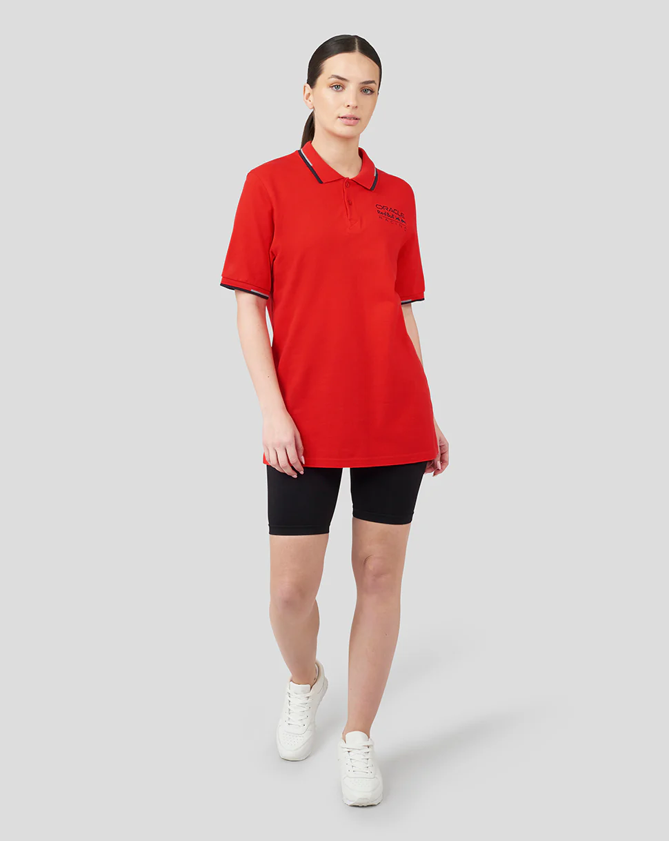 Oracle Red Bull Racing Unisex Core Polo - Flame Scarlet