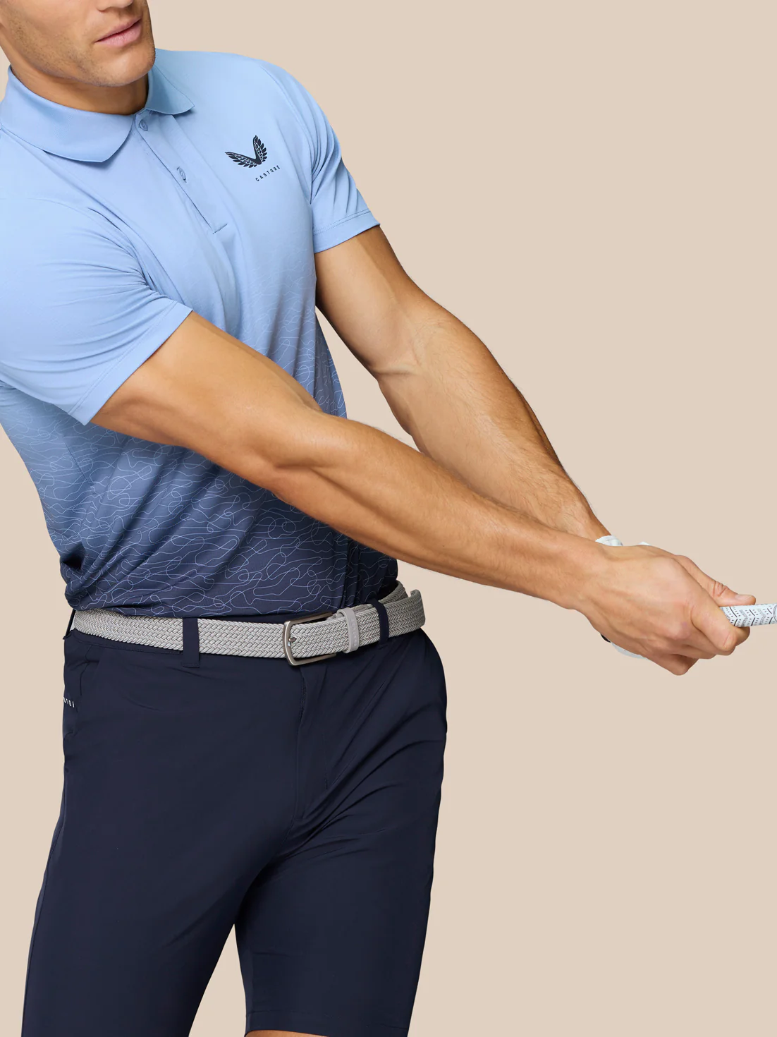 Club Graphic Polo - Sky Blue