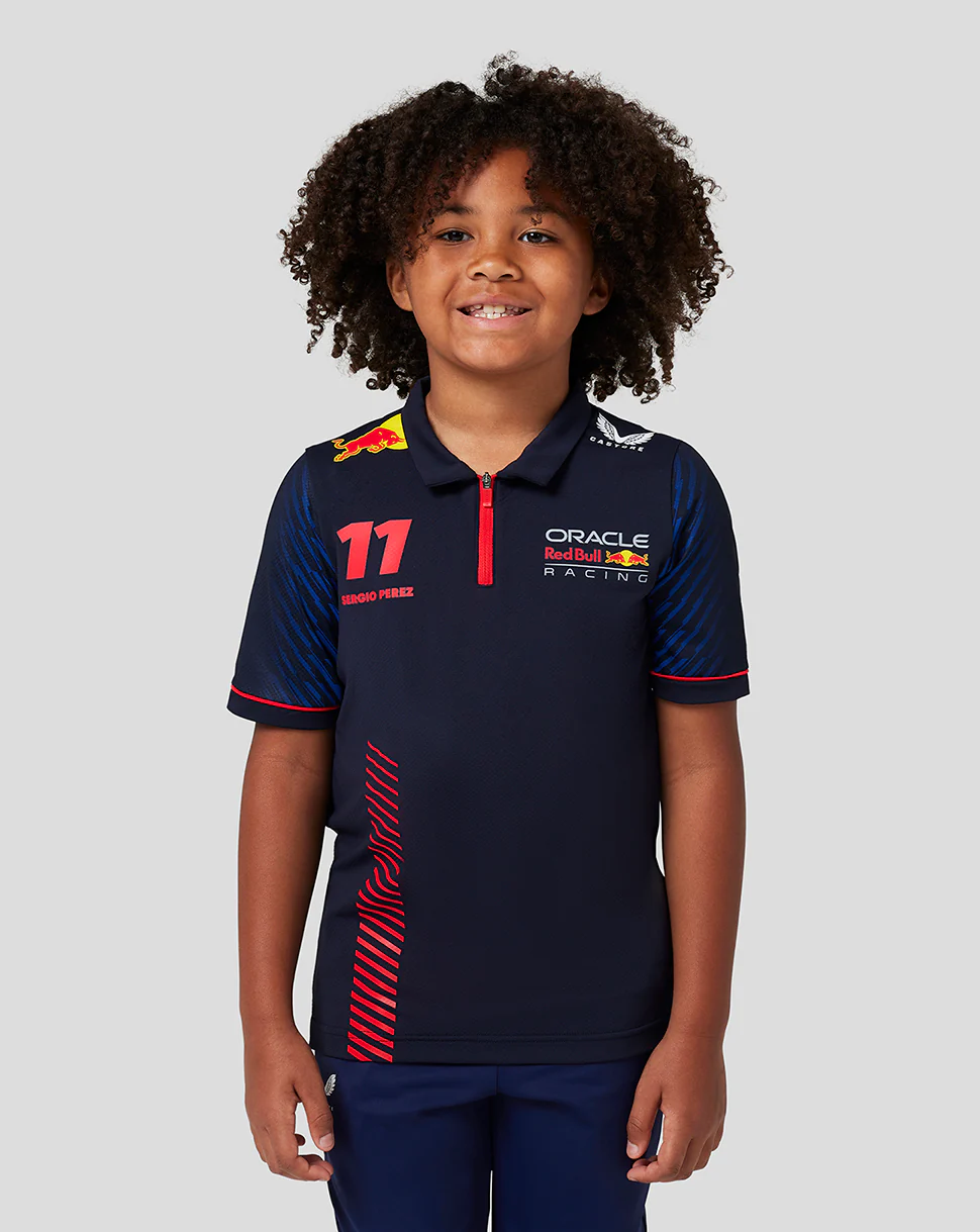 ORACLE RED BULL RACING JUNIOR SS POLO SHIRT DRIVER SERGIO CHECO PEREZ - NIGHT SKY