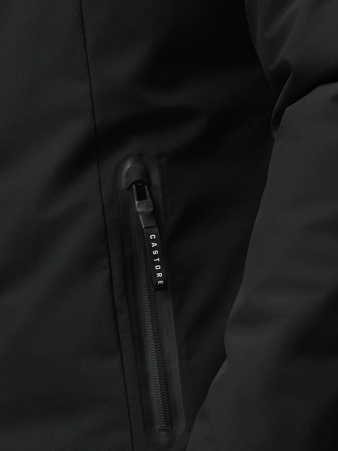 Longline Wadded Jacket - Black