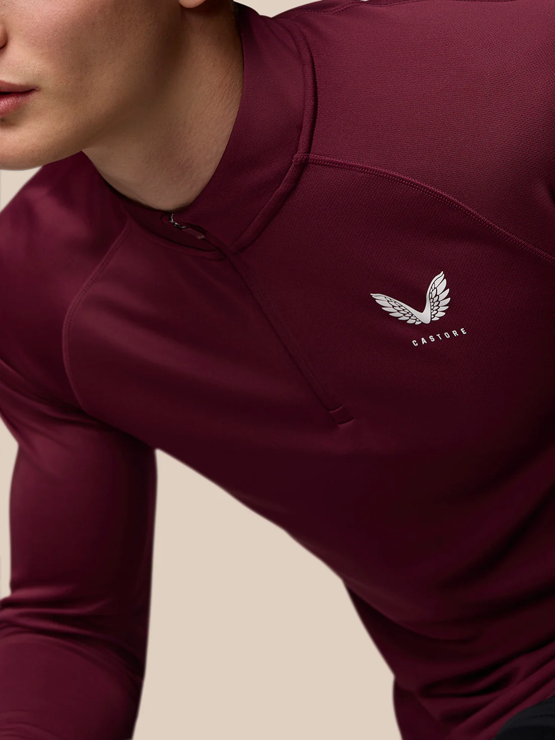 Adapt Training 1/4 Zip Top - Burgundy