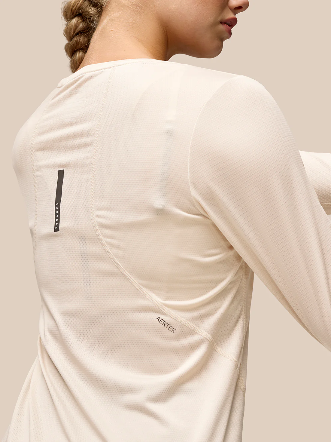 Women’s Flow Movement Long Sleeve T Shirt – Beige