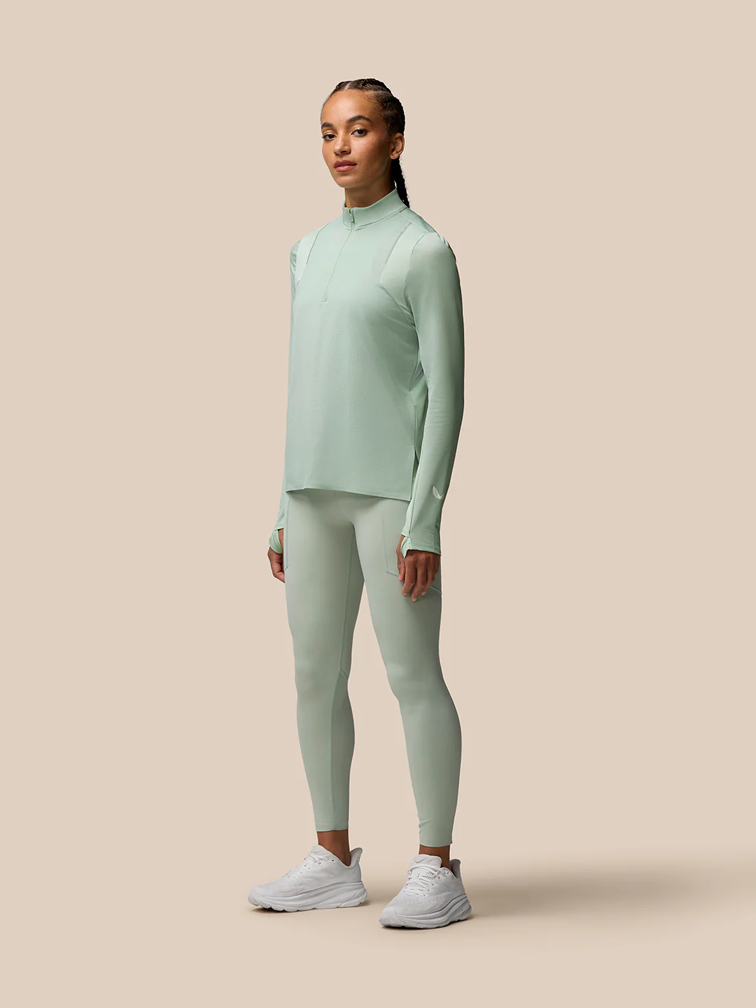 Apex Training 1/4 Zip Top- Sage