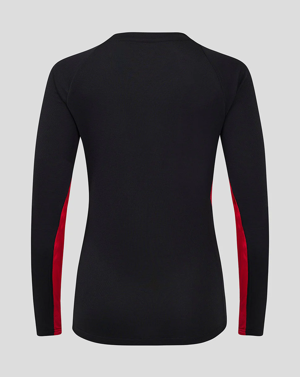Saracens Women's 24/25 Matchday Long Sleeve Tee - Black/Red