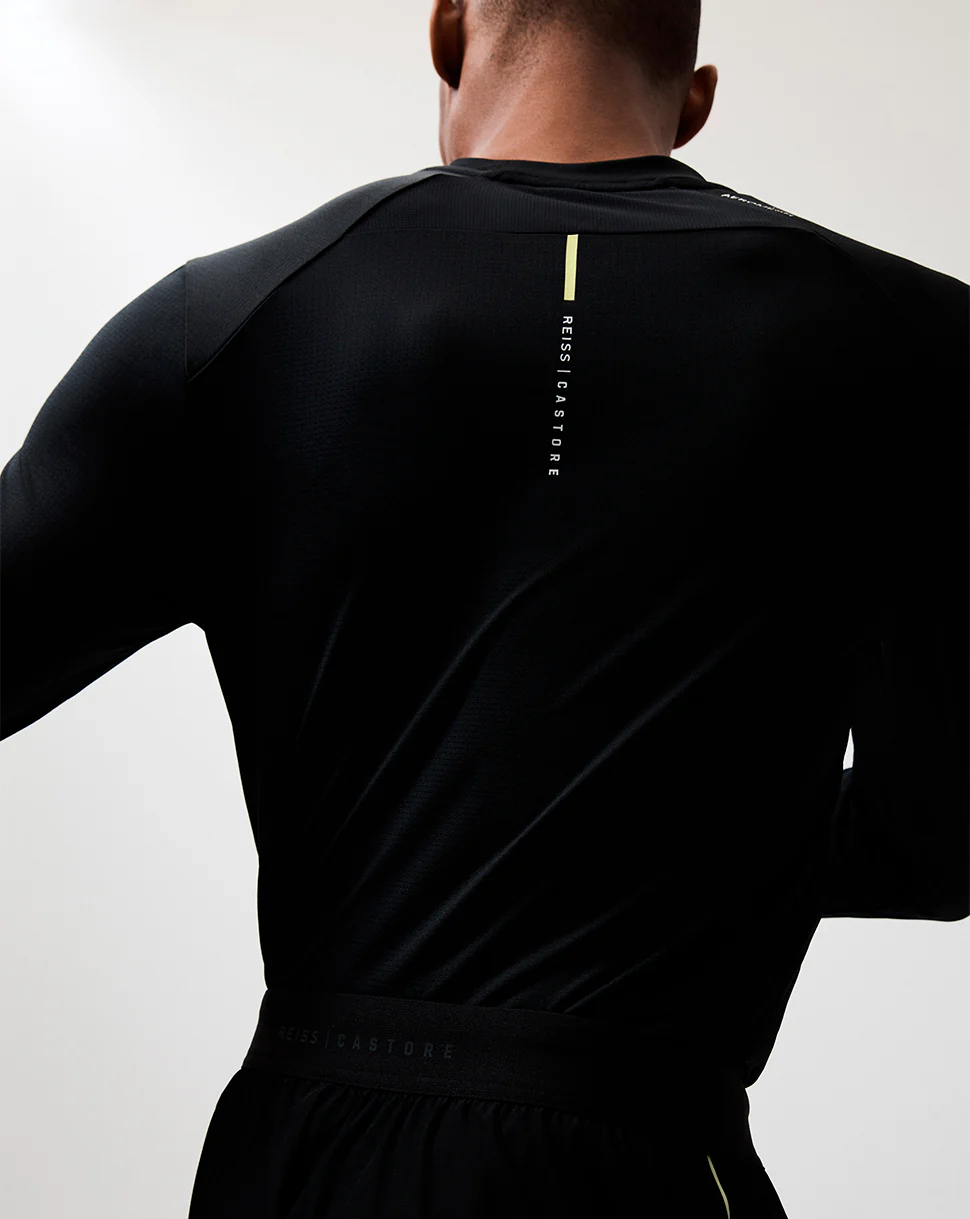 Men’s Reiss Long Sleeve Performance T-Shirt - Onyx