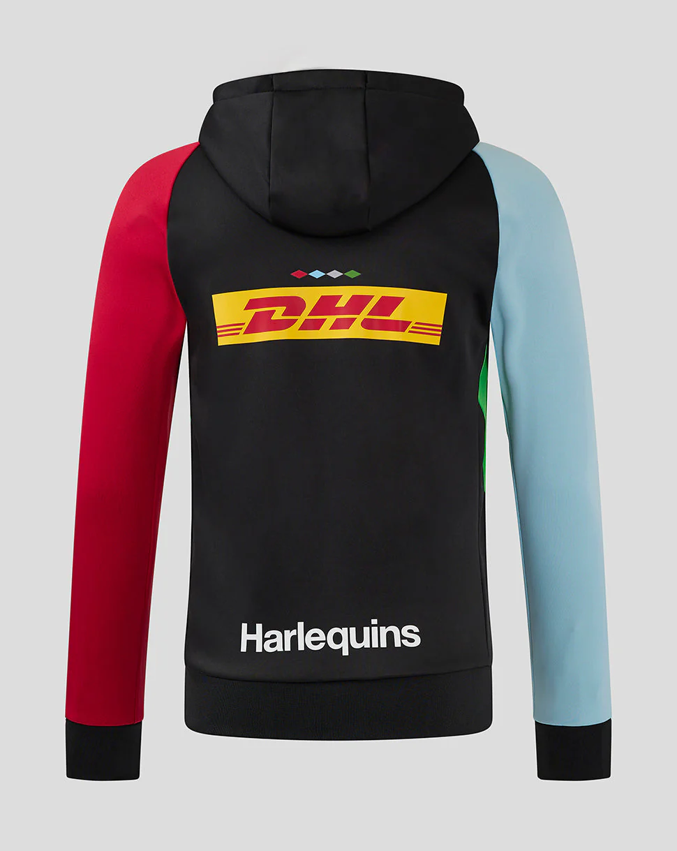 Harlequins Men's 24/25 Full Zip Training Hoody - Black