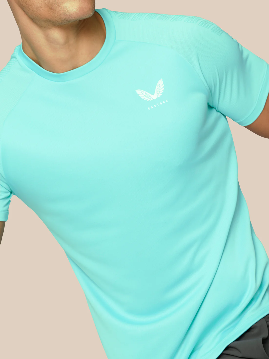 Flow Training Muscle Grip T-Shirt - Light Aqua