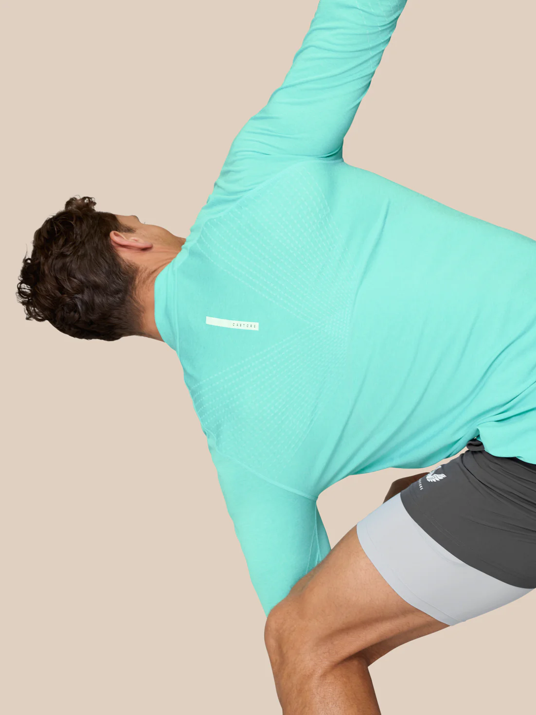 Flow Training 1/4 Zip Top - Light Aqua