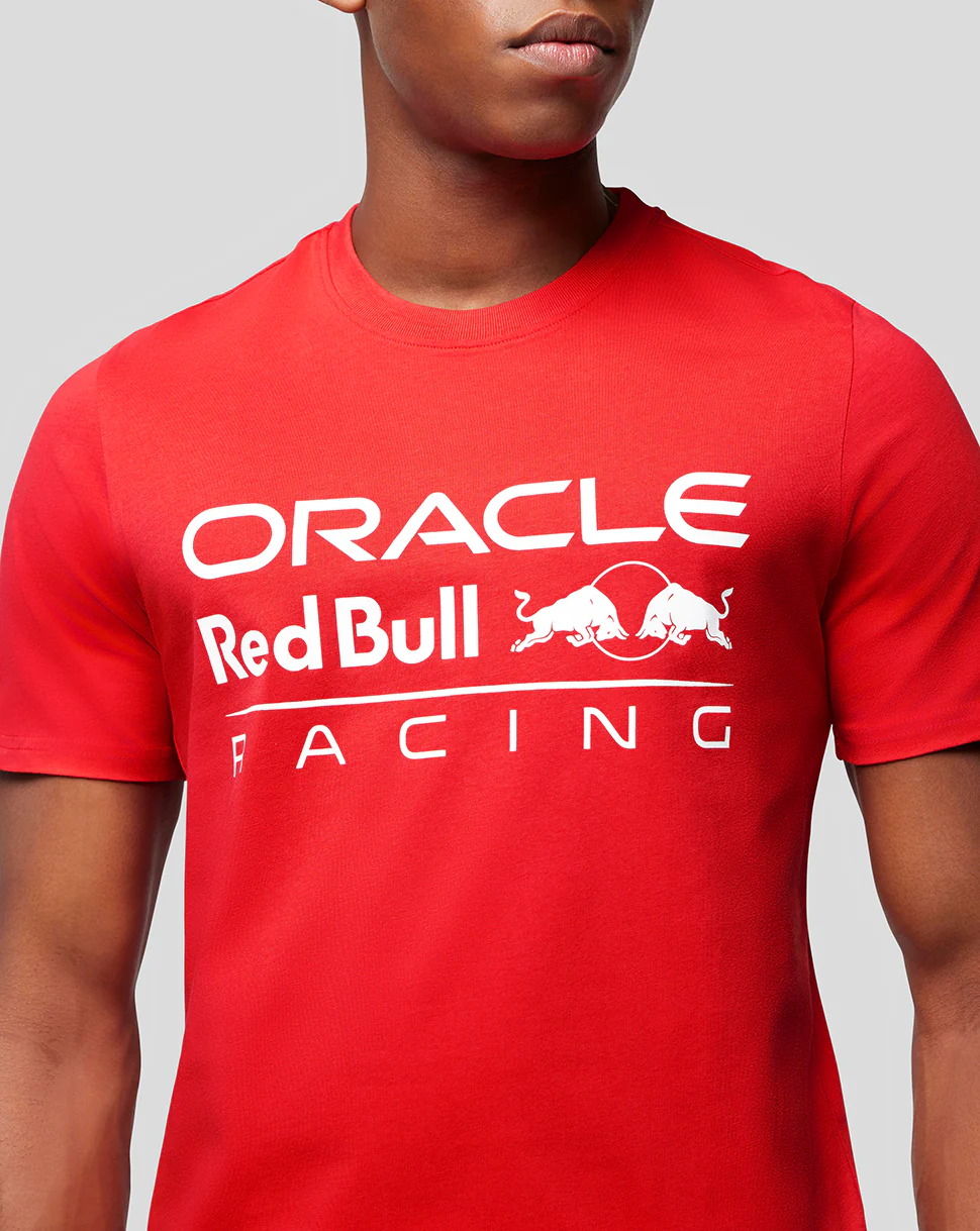 Oracle Red Bull Racing Unisex Large Front Logo T-Shirt - Flame Scarlet