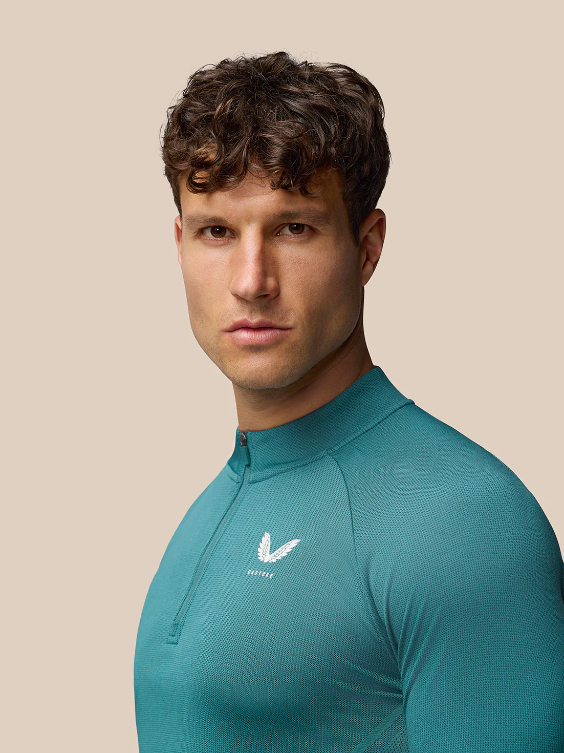 Apex Training 1/4 Zip Top - Aqua