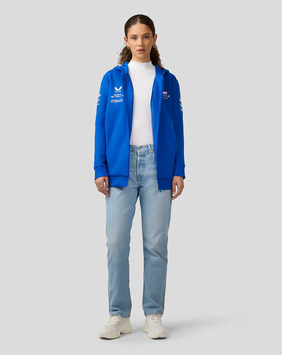 BWT Alpine Formula One Team’s Official Unisex Full Zip Hoodie - Lapis Blue