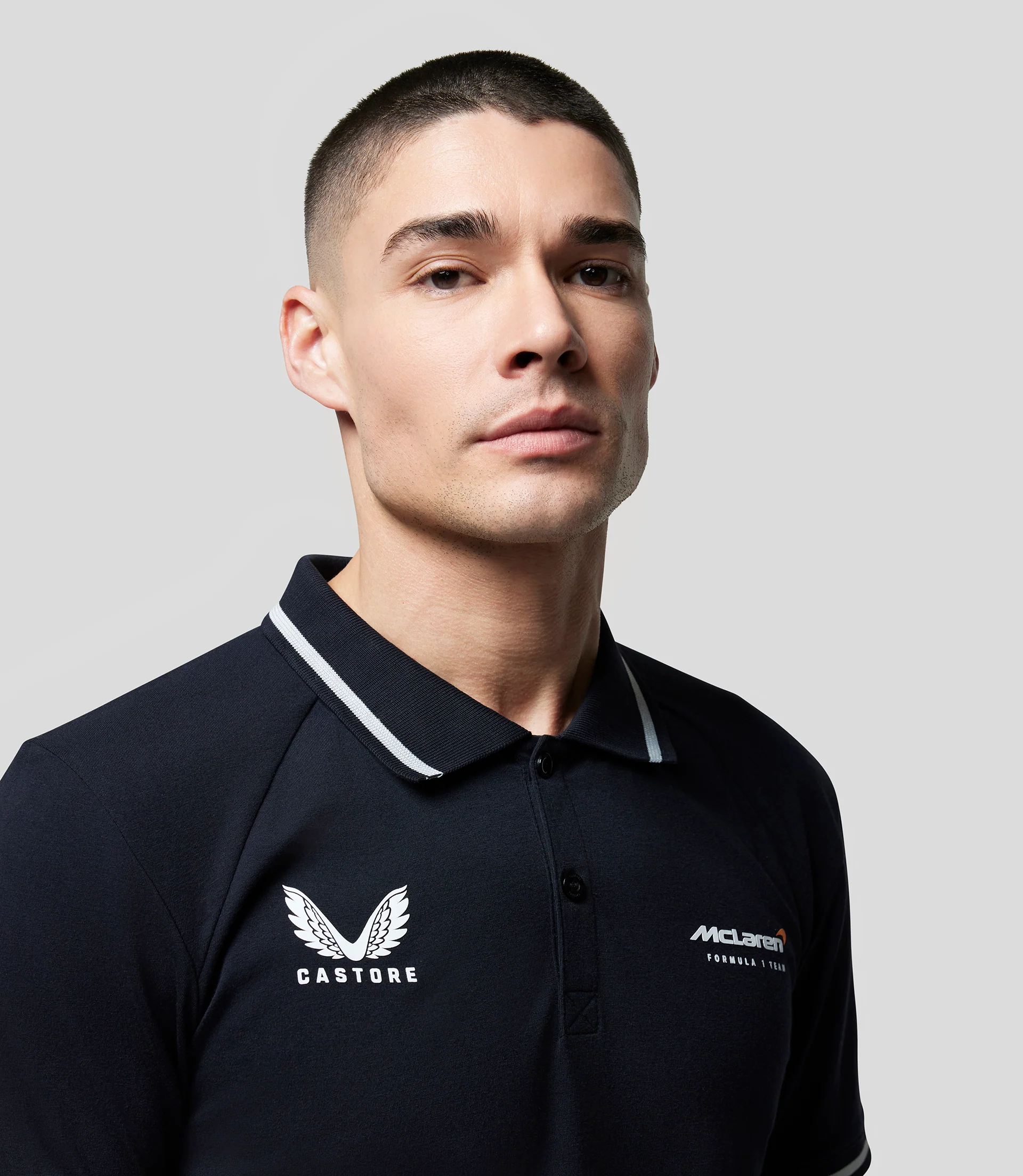 Black McLaren Active Dualbrand Fanwear Polo