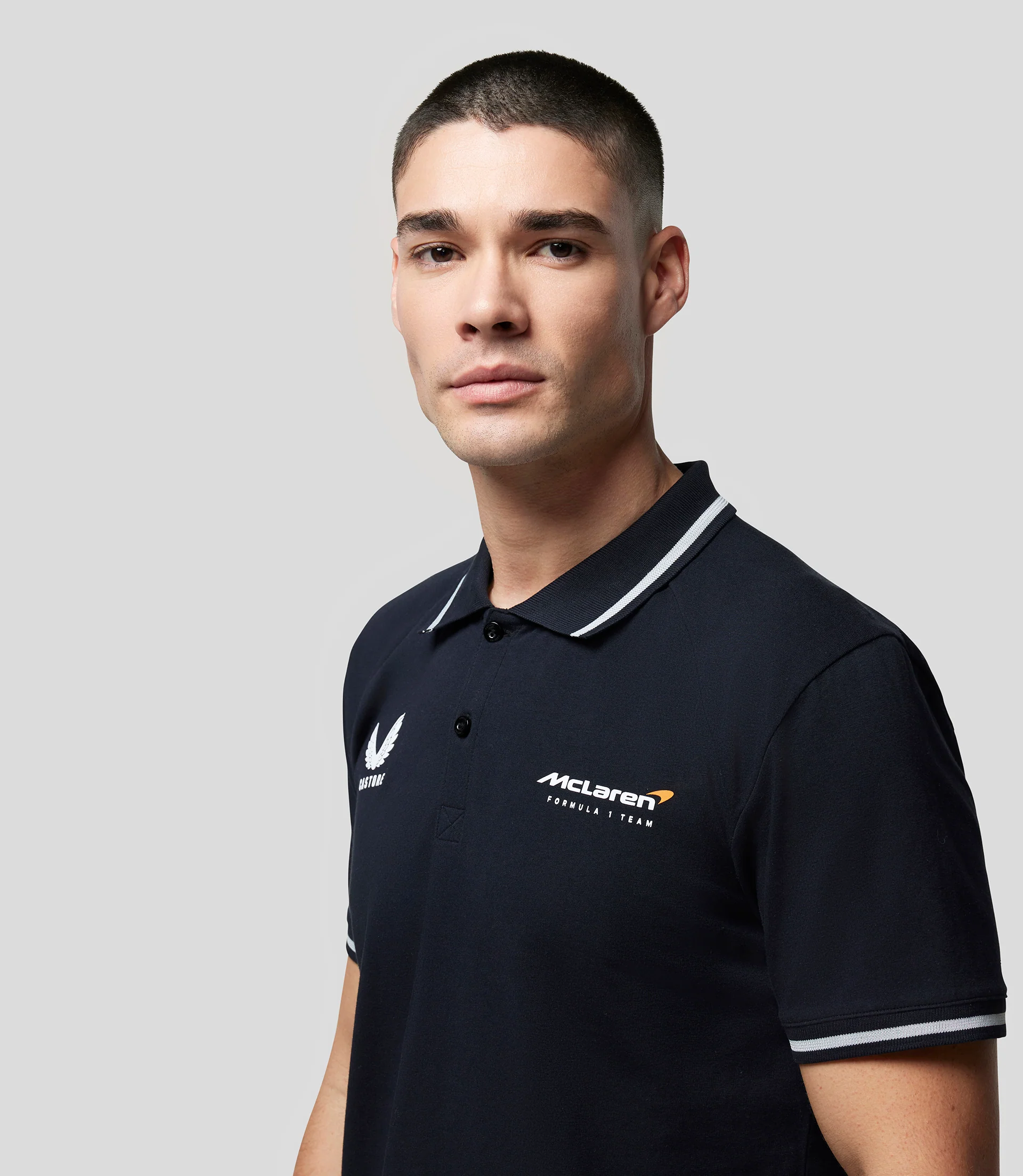 Black McLaren Active Dualbrand Fanwear Polo