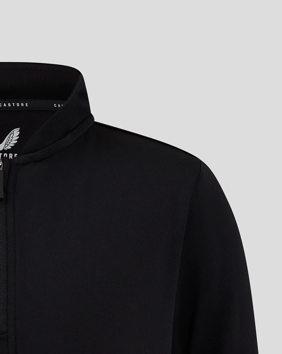 BOMBER NECK 1/4 ZIP - CAVIAR