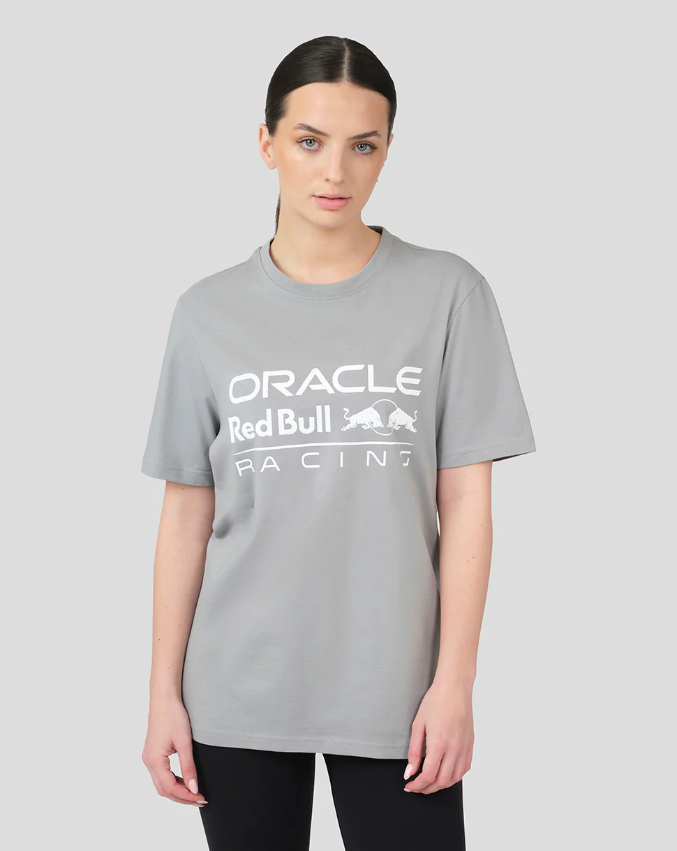 Oracle Red Bull Racing Unisex Large Front Logo T-Shirt - Grey