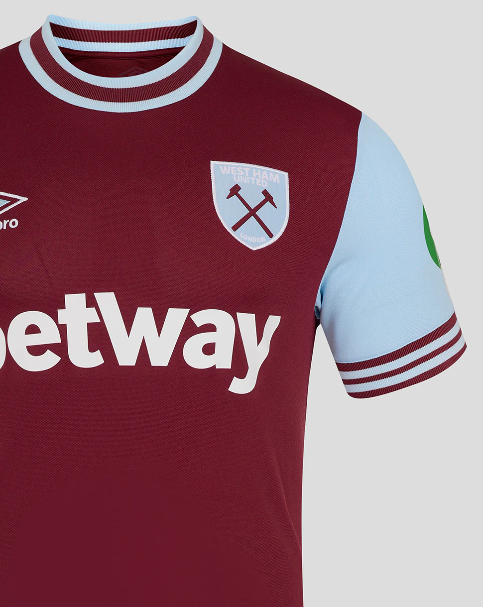 West Ham 24/25 Men's Home Jersey SS - Burgundy