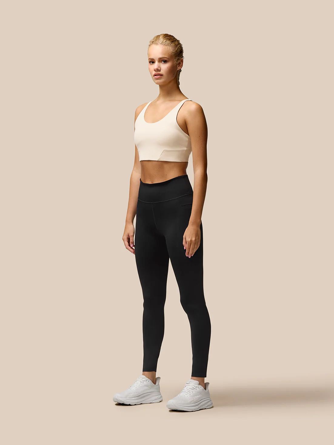 Flow Training Sports Bra - Beige
