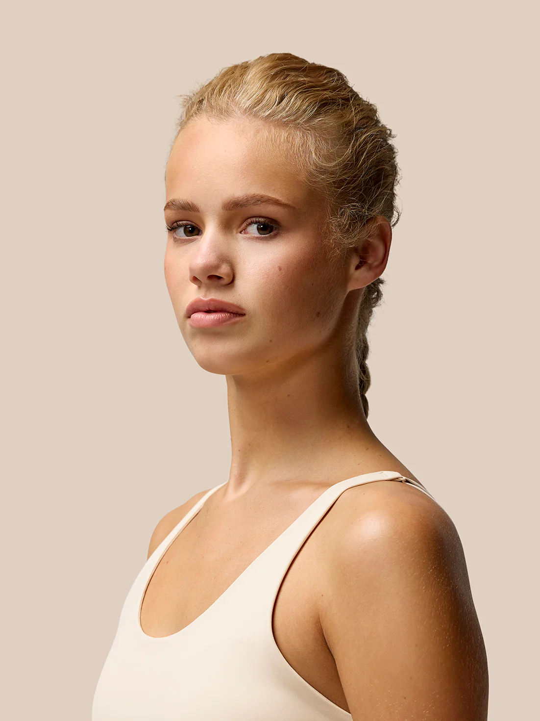 Flow Training Sports Bra - Beige