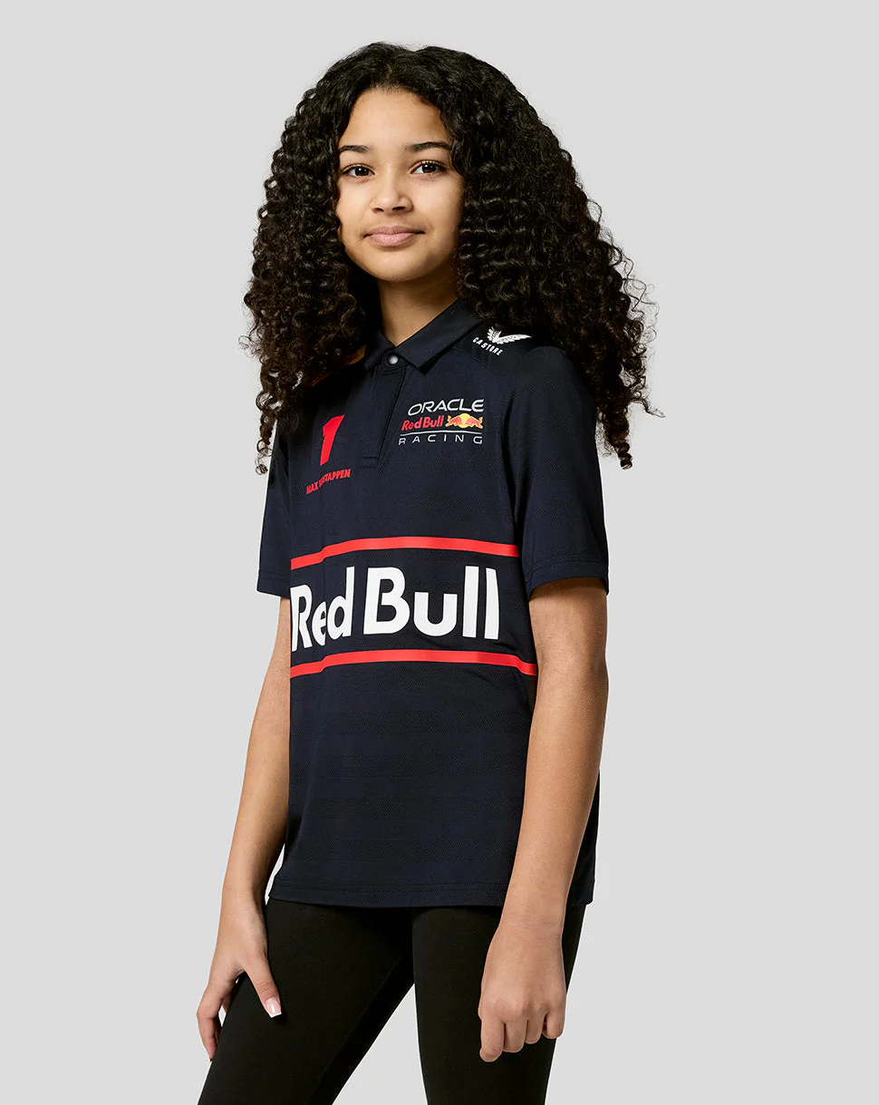 Oracle Red Bull Racing Junior Teamline Max Verstappen Short Sleeve Polo Shirt - Night Sky