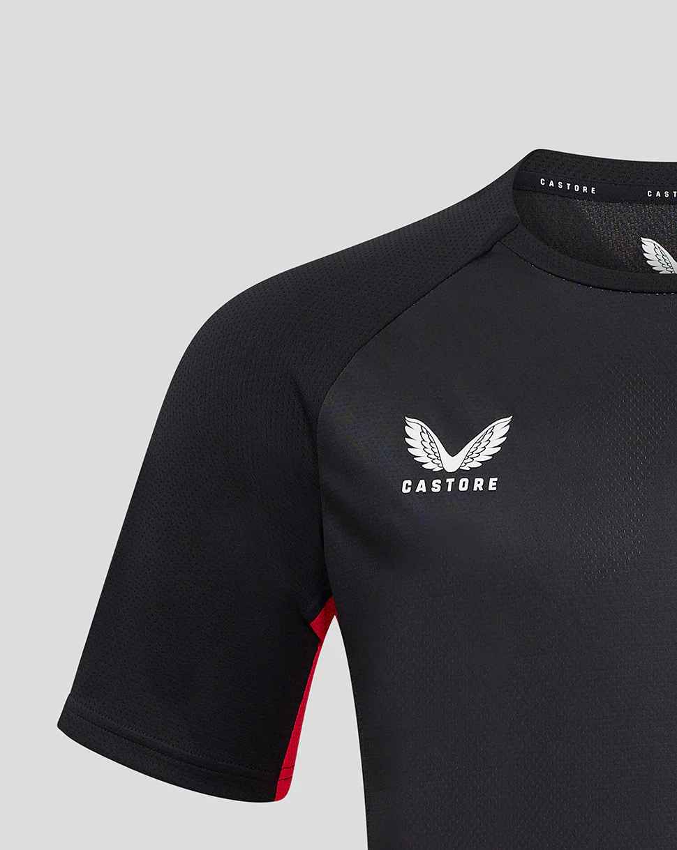 Saracens Men's 24/25 Matchday Short Sleeve Tee - Black/Red