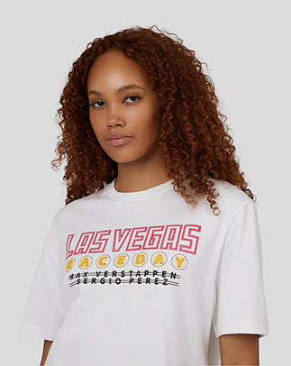 Oracle Red Bull Racing Unisex Short Sleeve T-Shirt Las Vegas - White