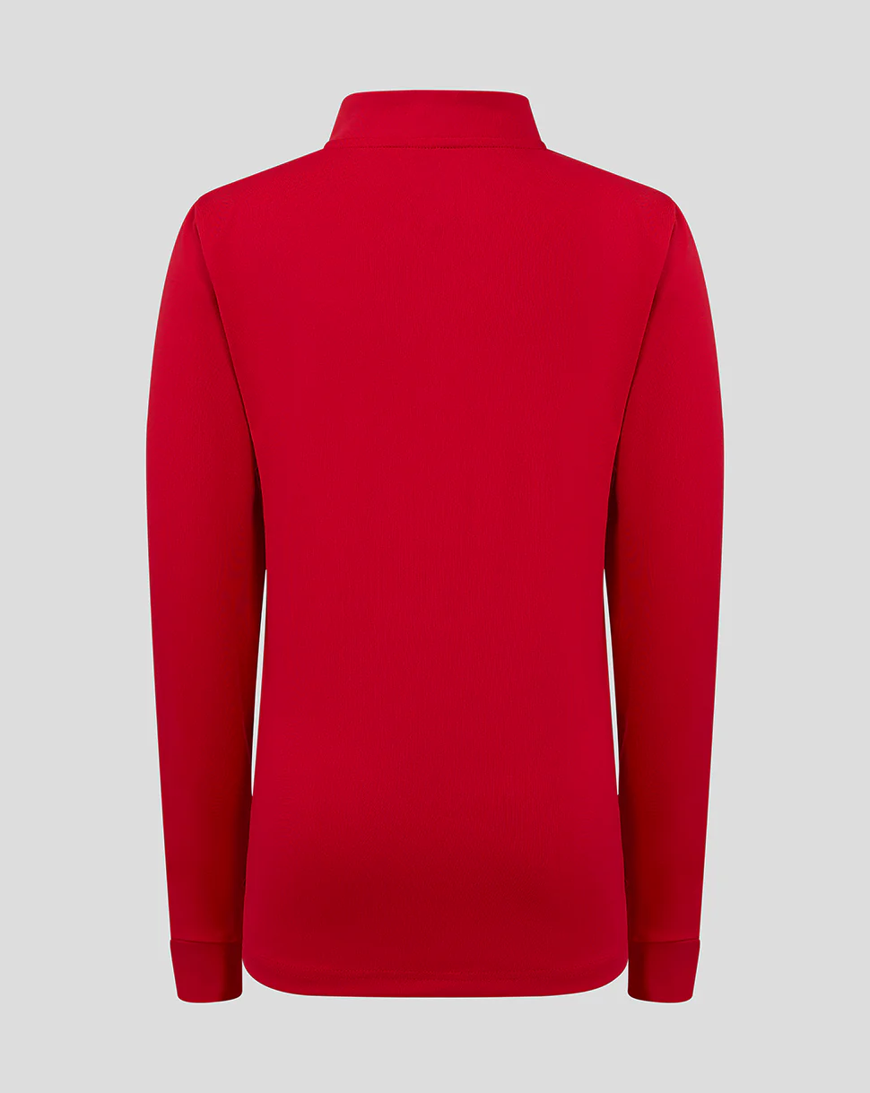 BOMBER NECK 1/4 ZIP - TRUE RED