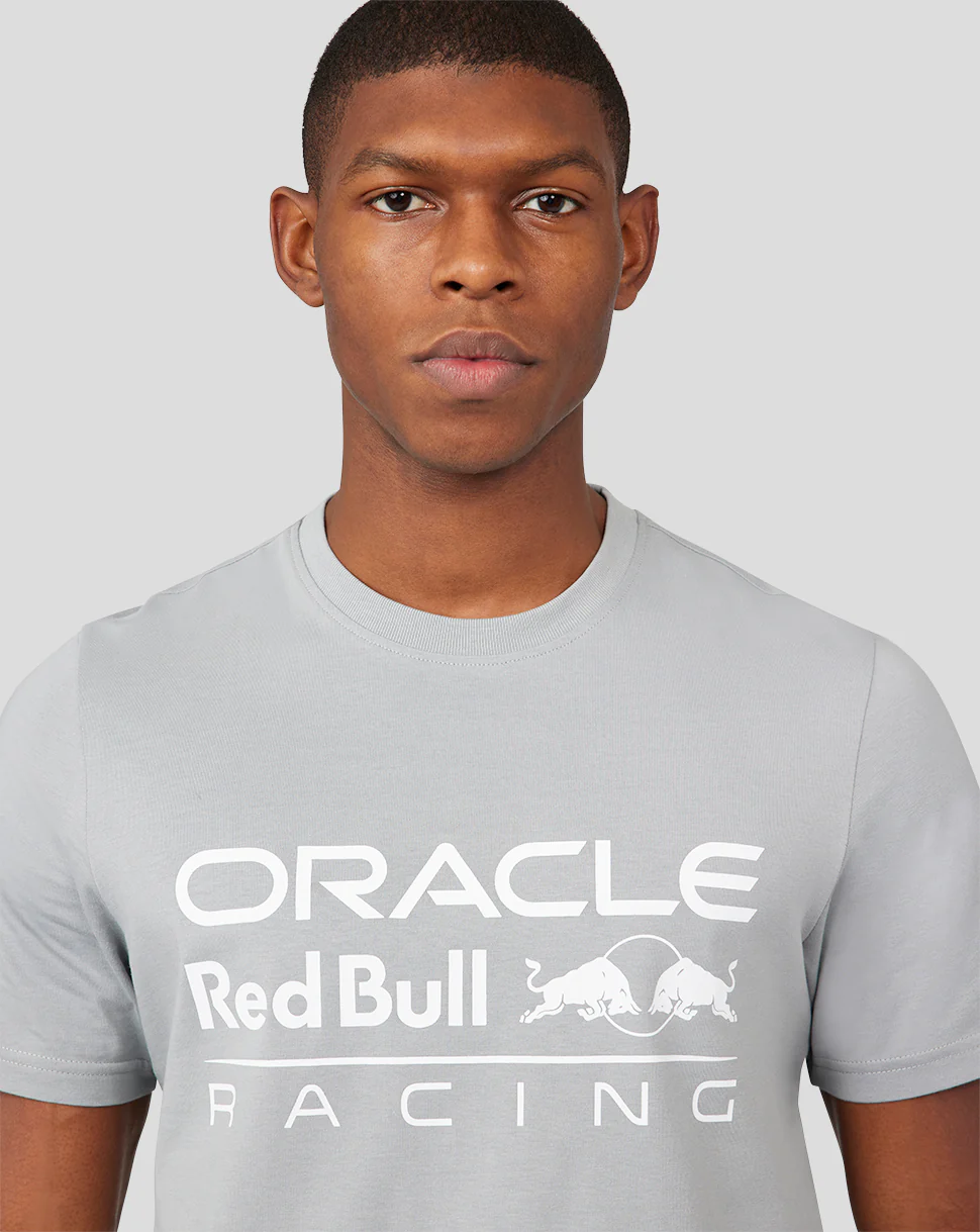 Oracle Red Bull Racing Unisex Large Front Logo T-Shirt - Grey