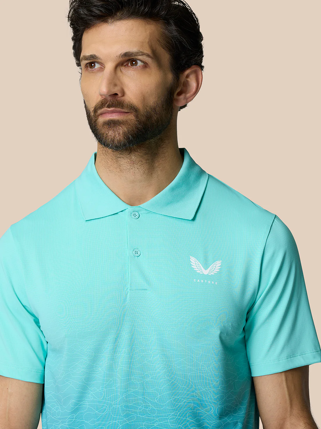Club Graphic Polo - Light Aqua