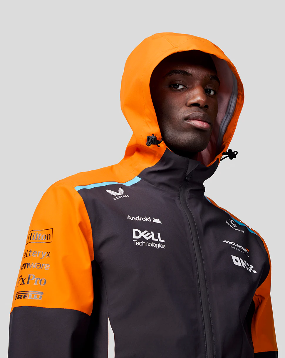 McLaren Unisex Official Teamwear Lightweight Rain Jacket Formula 1