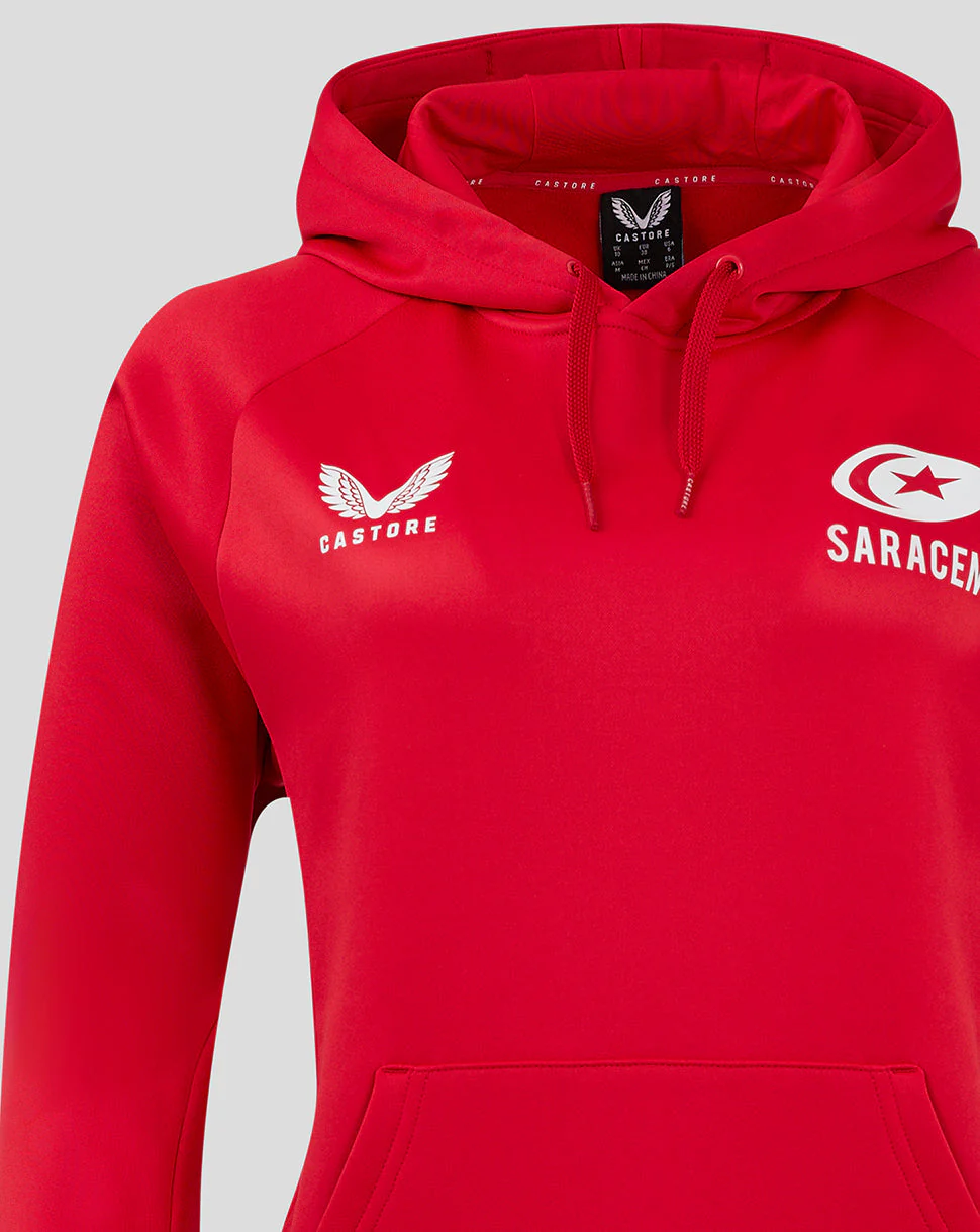 Saracens Women's 24/25 Overhead Training Hoody - Red