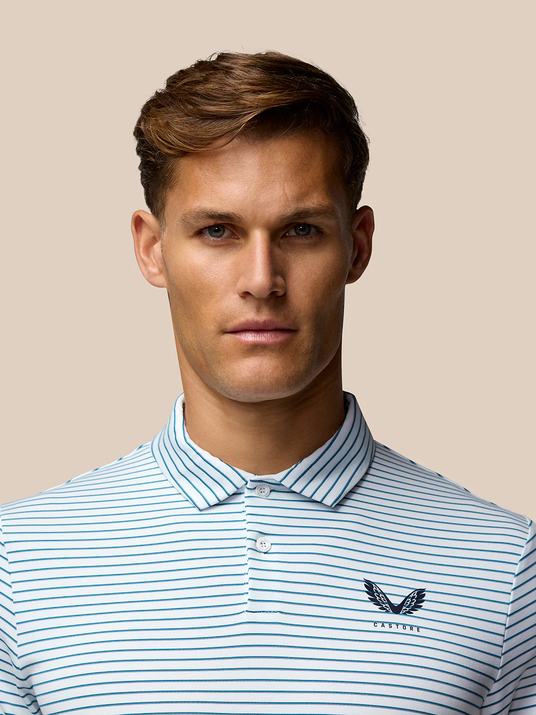 Club Golf Stripe Polo - White