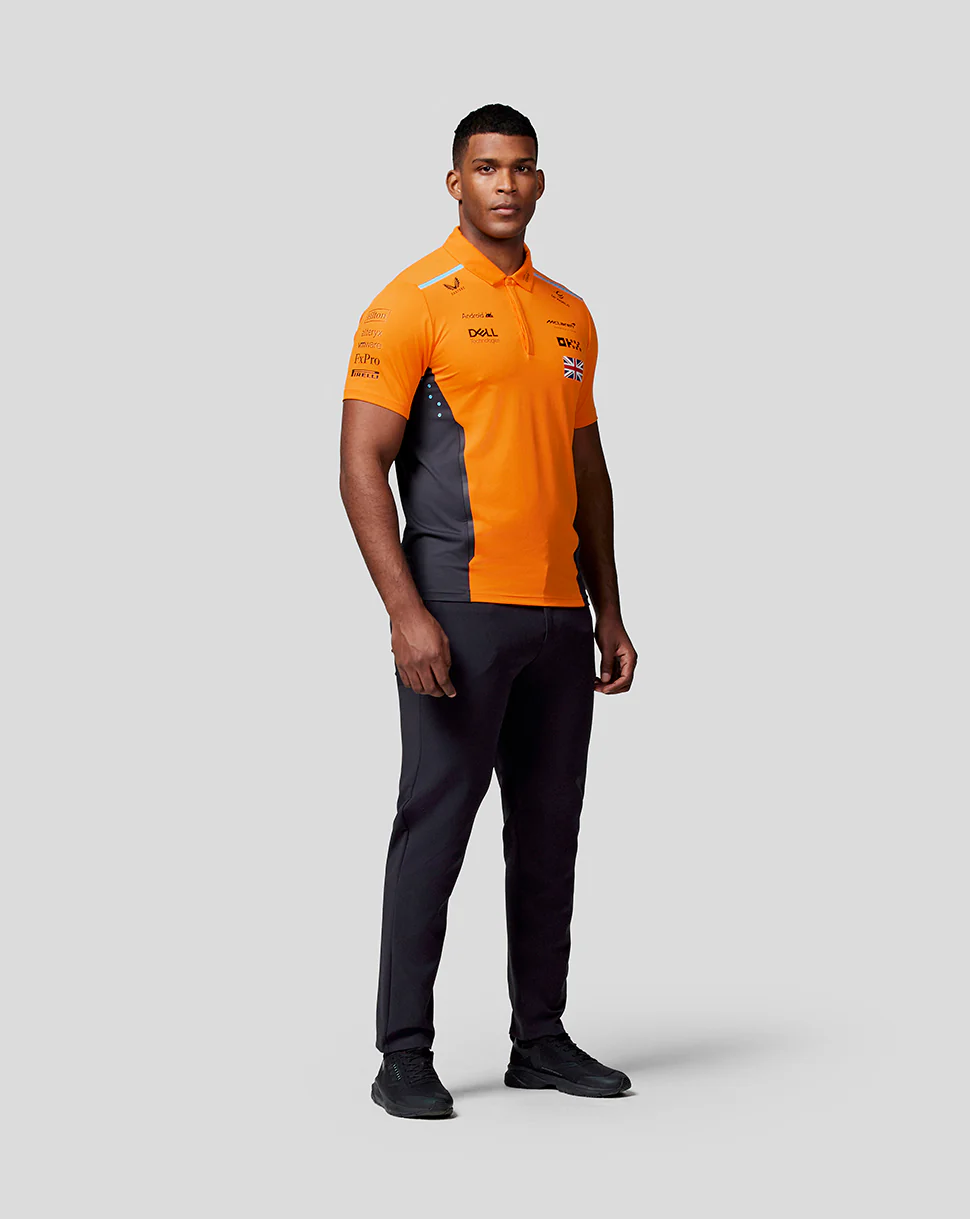 McLaren Mens Official Teamwear Polo Shirt Lando Norris Formula 1