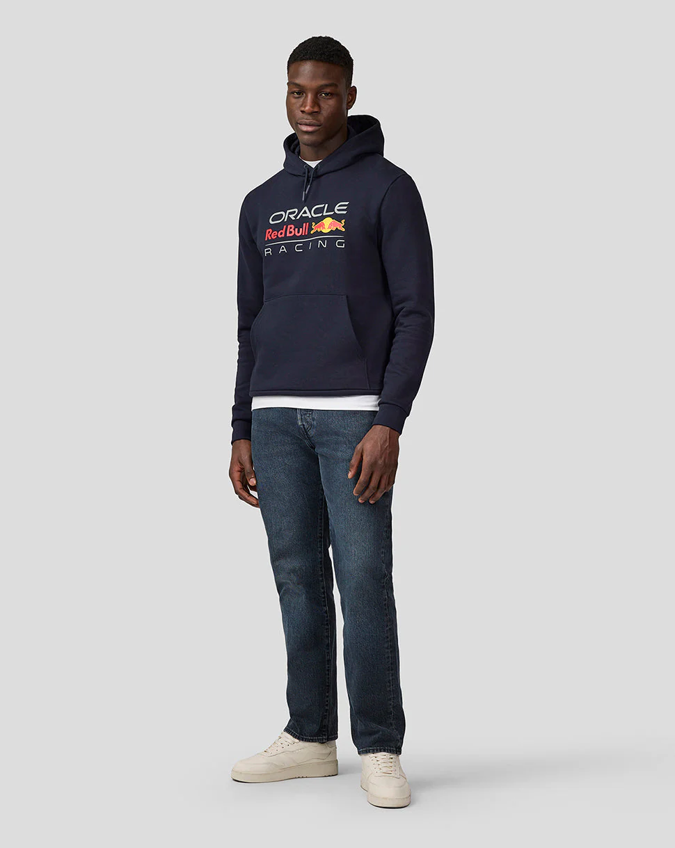 Oracle Red Bull Racing Unisex Large Front Logo Hoodie - Night Sky