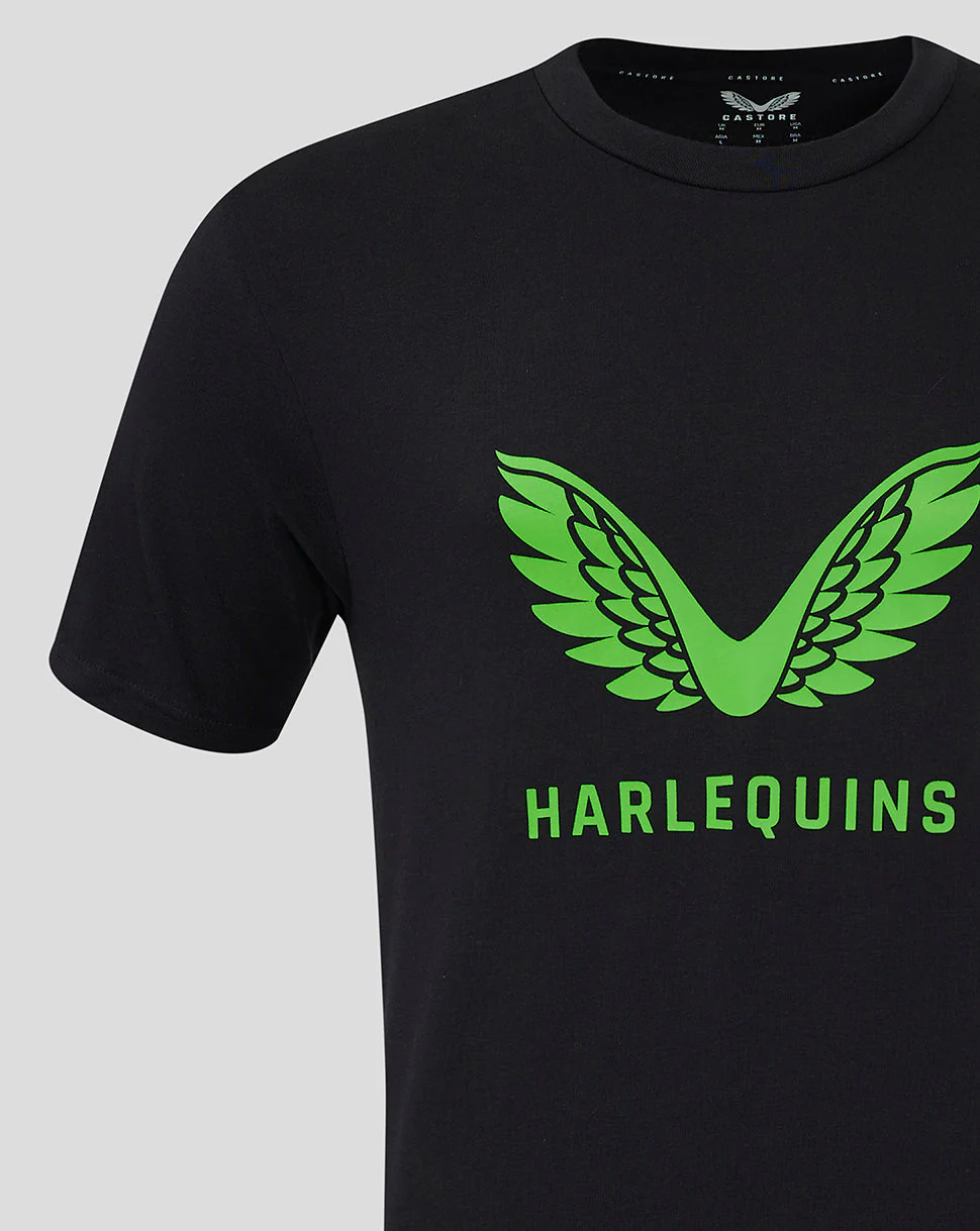 Harlequins Men's 24/25 Training Logo Tee - Black