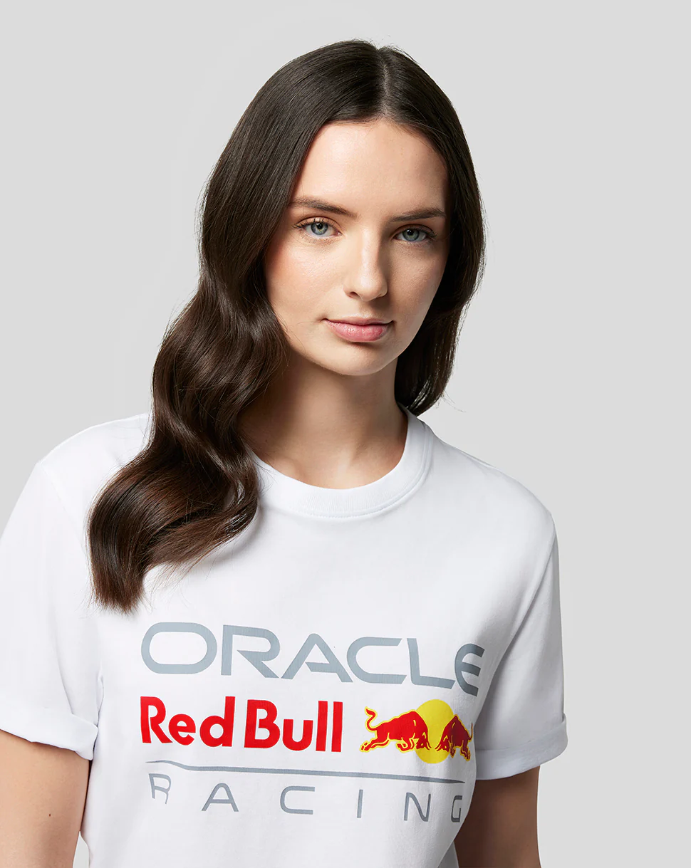 Oracle Red Bull Racing Unisex Large Front Logo T-Shirt - White
