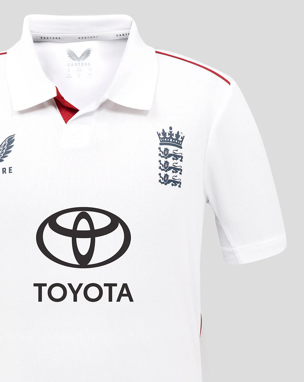 England Cricket Test Junior Replica Short Sleeve Shirt 25/26