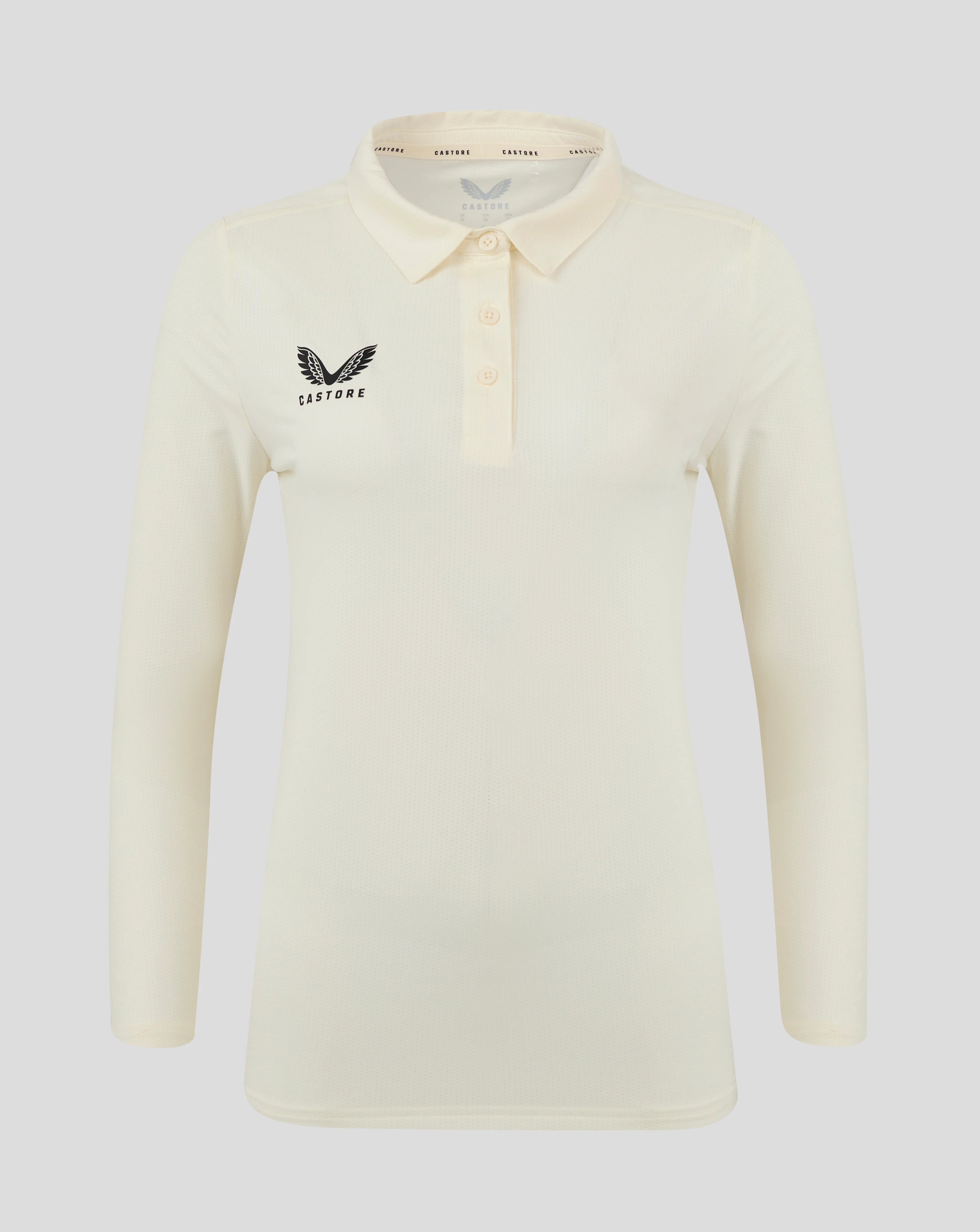 Womens Cricket Long Sleeve Tech Playing Shirt - Cannoli Cream