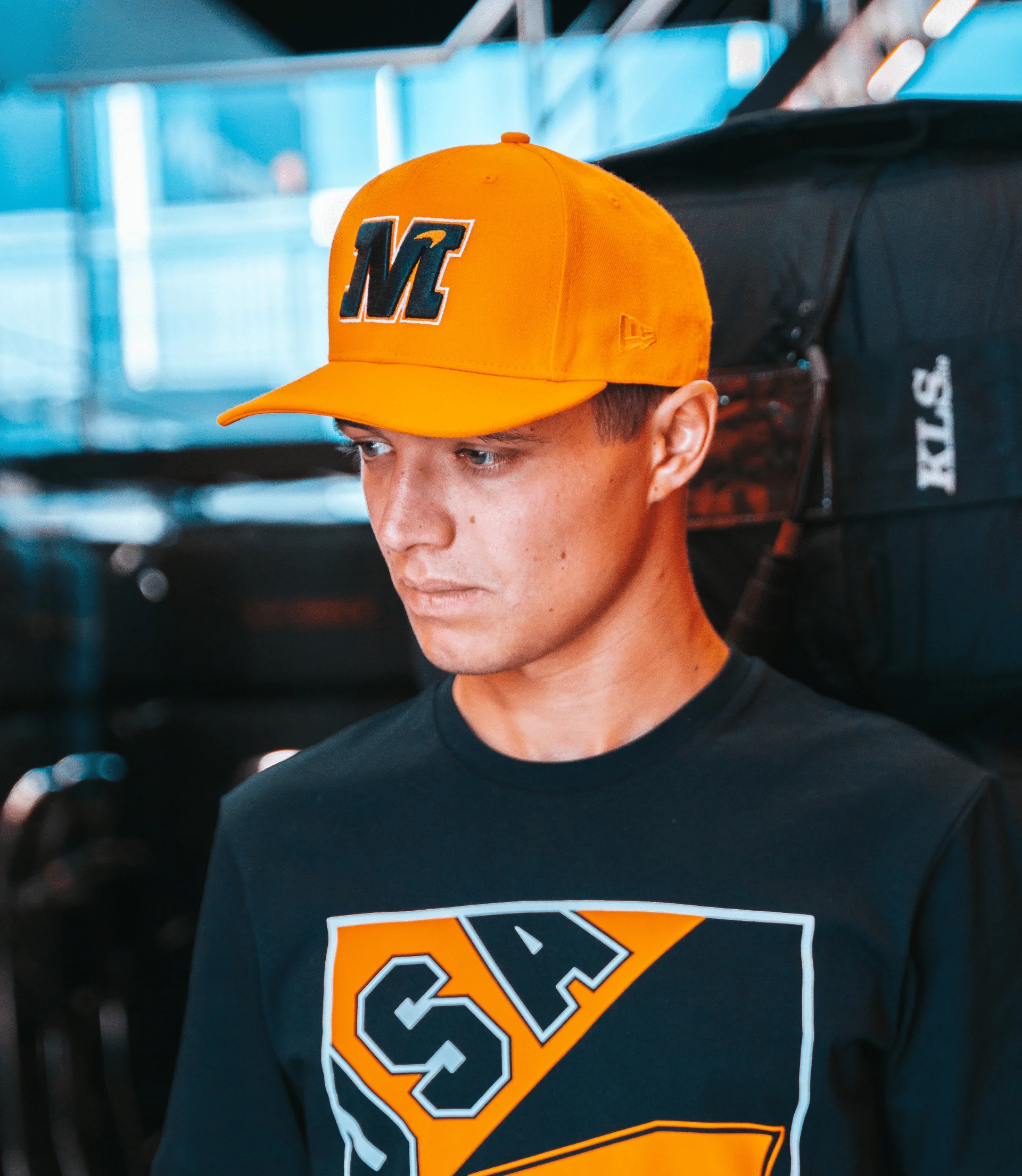 Papaya Mclaren Usa Varsity M Logo 9Forty Cap - New Era