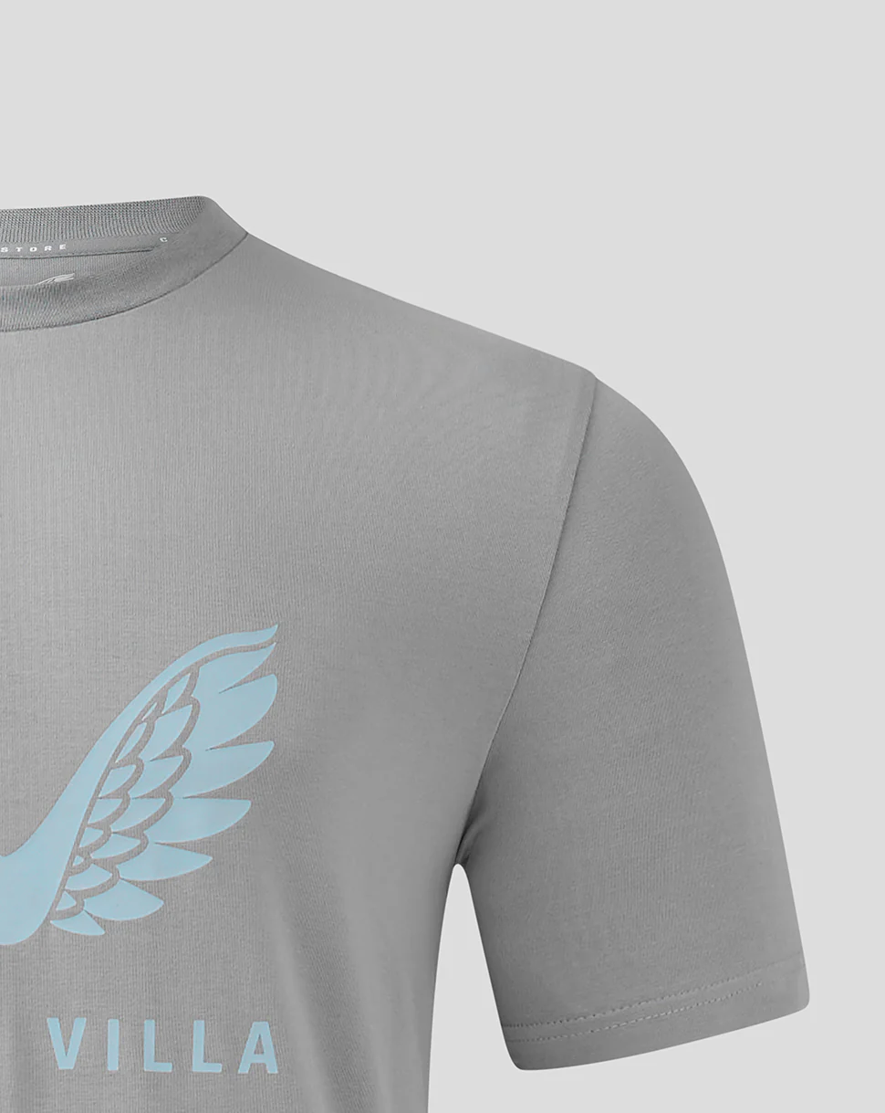 Mens ASTON VILLA FC COACHES TRAVEL LOGO TEE - TRADEWINDS