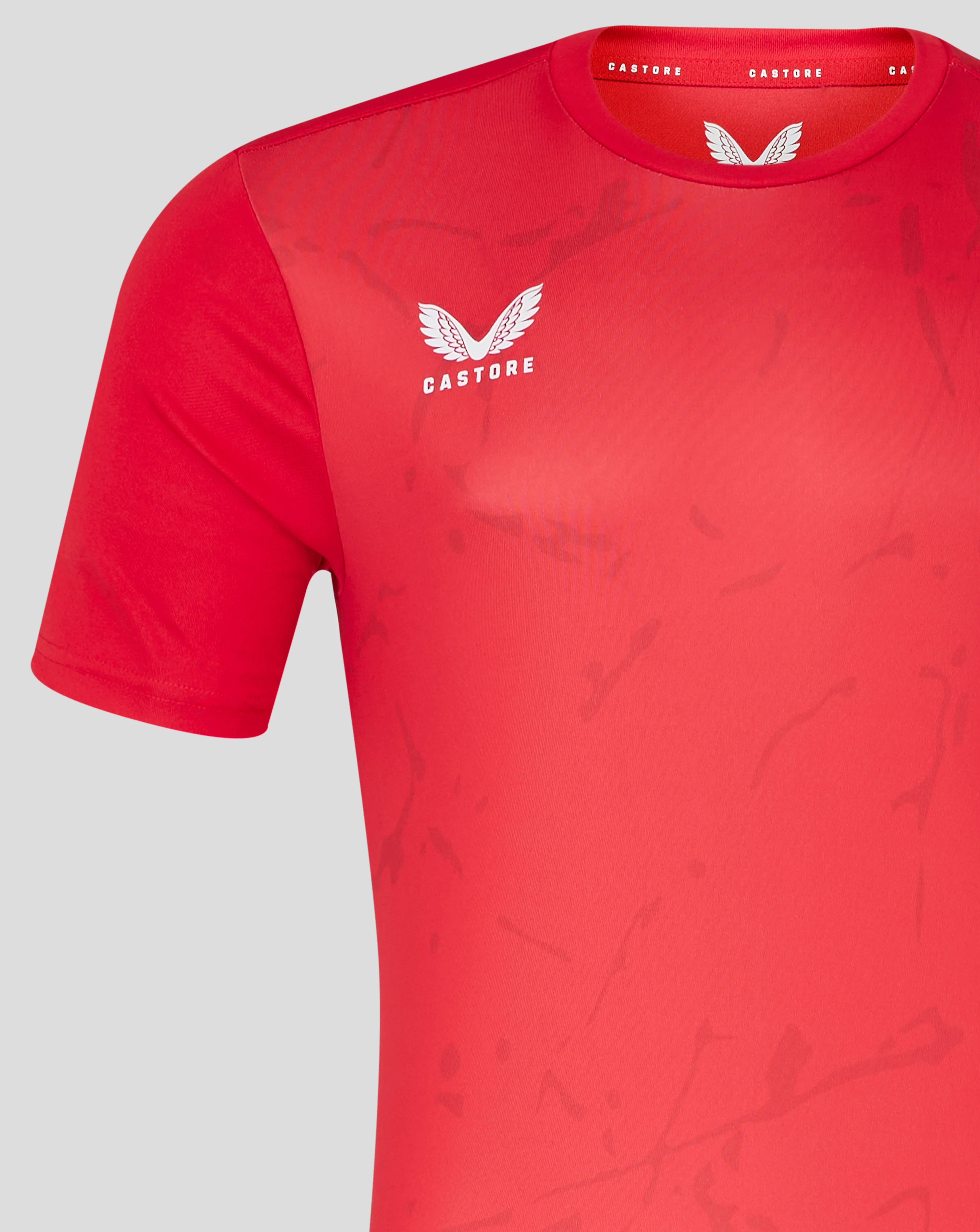 Mens Marble Performance Tee - True Red