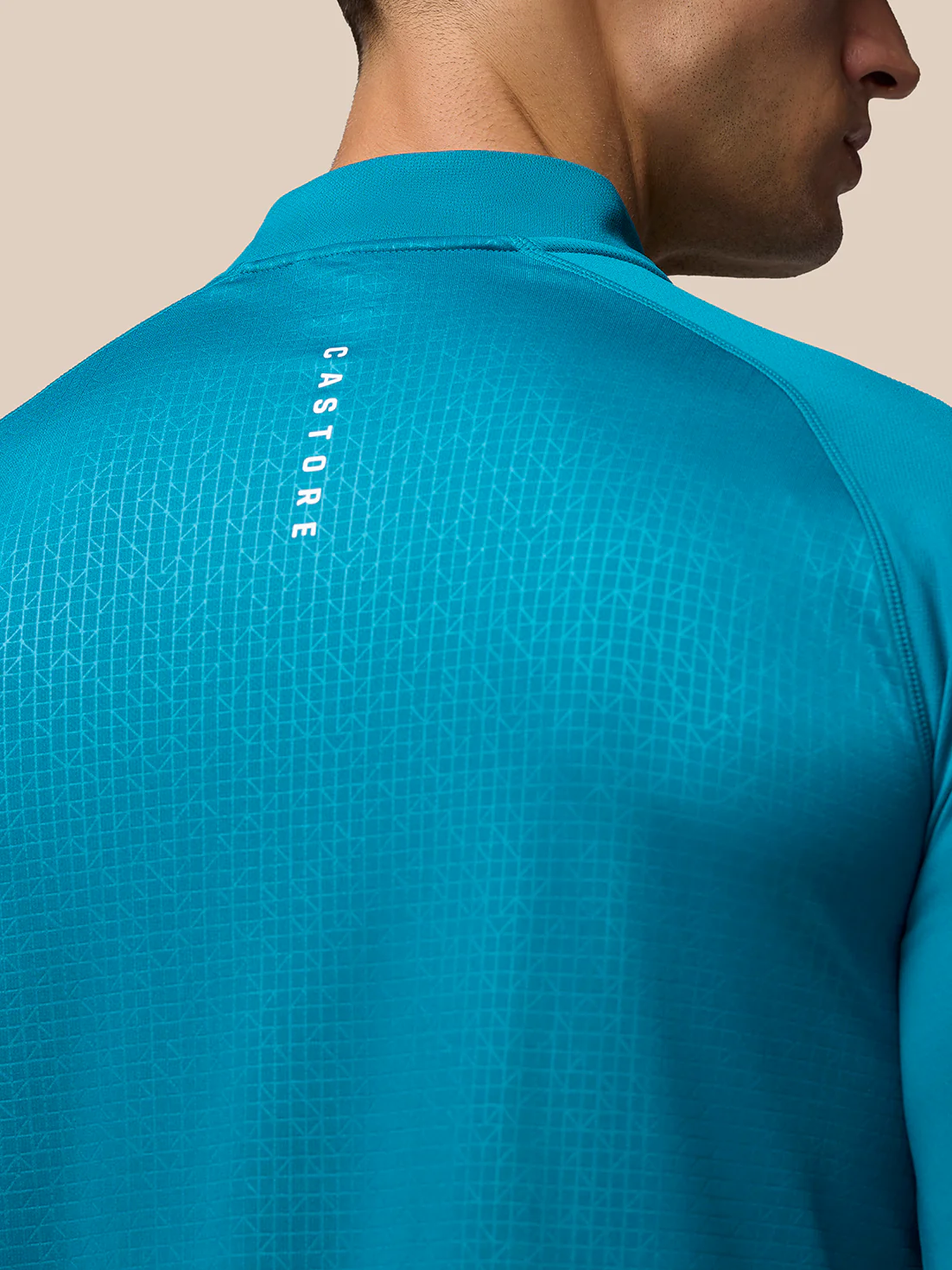 Men’s Adapt Print 1/4 Zip Top - Dark Aqua