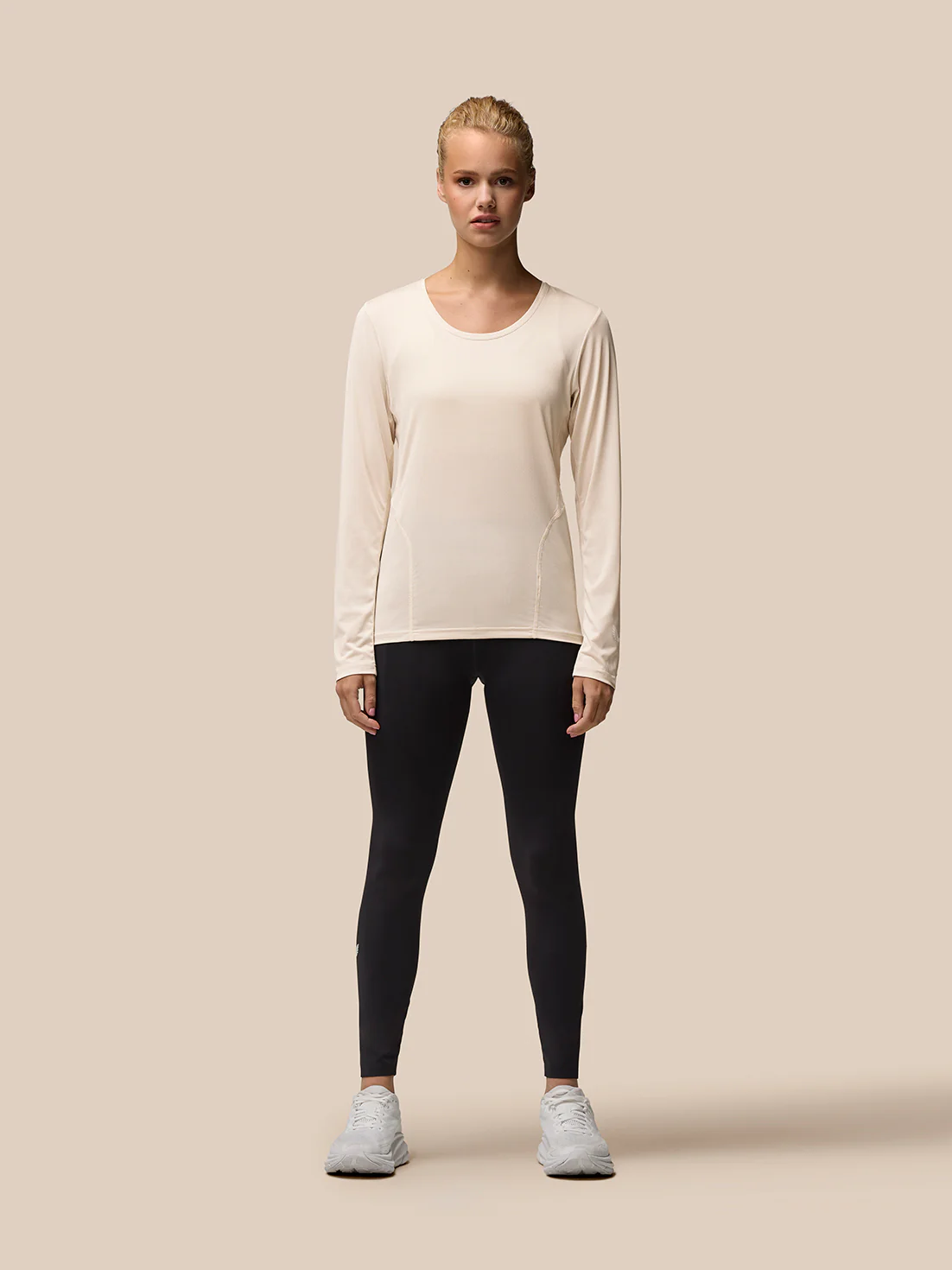 Women’s Flow Movement Long Sleeve T Shirt – Beige