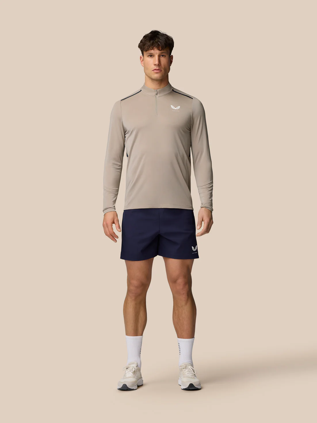 Apex Training 1/4 Zip Top - Rock Grey
