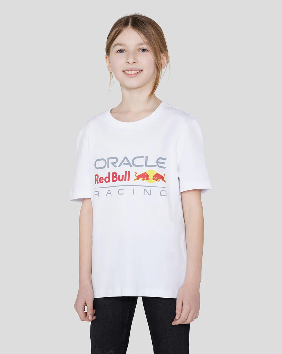 Oracle Red Bull Racing Junior Large Front Logo T-Shirt - White
