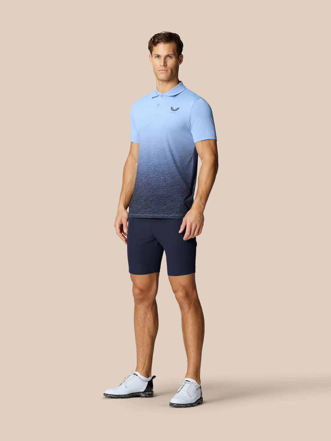 Club Graphic Polo - Sky Blue