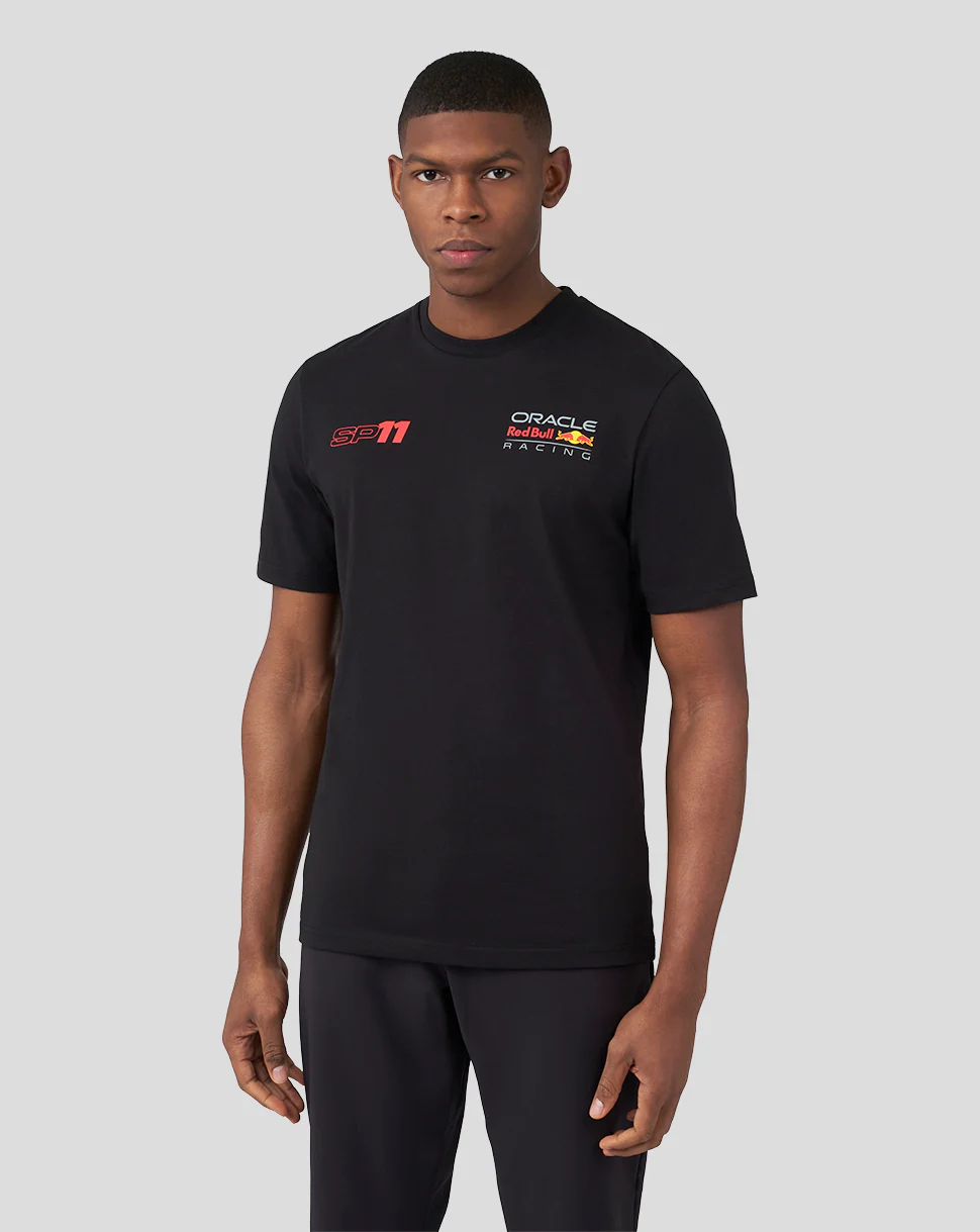 ORACLE RED BULL RACING UNISEX DRIVER SERGIO CHECO PEREZ T-SHIRT - BLACK