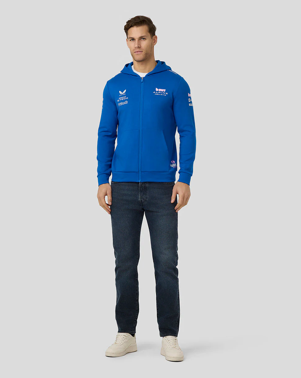 BWT Alpine Formula One Team’s Official Unisex Full Zip Hoodie - Lapis Blue