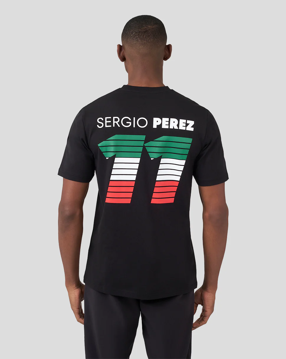 ORACLE RED BULL RACING UNISEX DRIVER SERGIO CHECO PEREZ T-SHIRT - BLACK