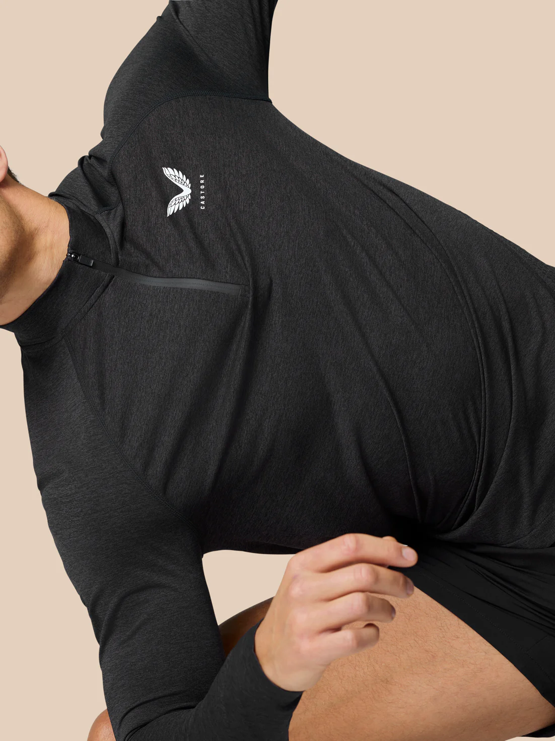 Flow Training 1/4 Zip Top - Black